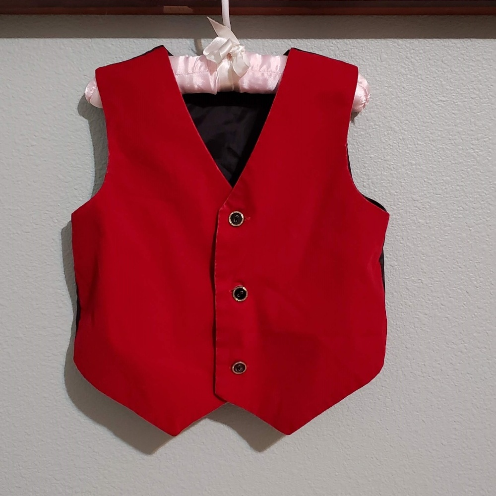 Boys Fancy Red Vest
